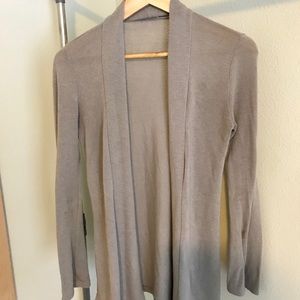 Gray-tan Long Sleeved Cardigan!
